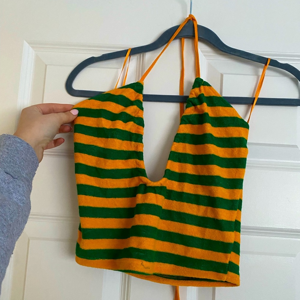 Terry cloth Zara halter top